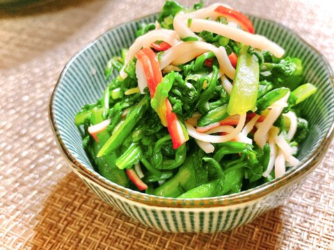 レンジで簡単♪春菊とカニカマのポン酢和え